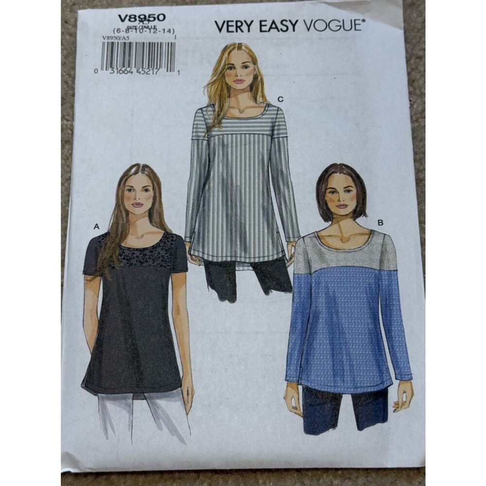 Vogue women's shirt sewing pattern